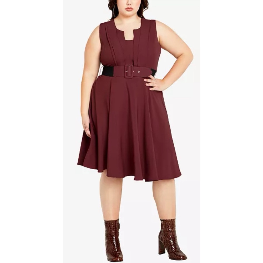 CITY CHIC VINTAGE VERONICA BELTED DRESS ❤️NWT❤️IN STORES❤️